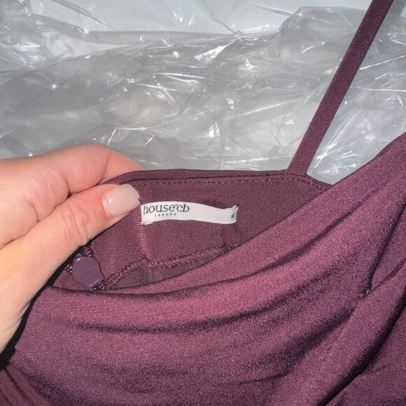 House of CB Milena Corset Dress - Dark Cherry, Size S - Picture 6 of 7